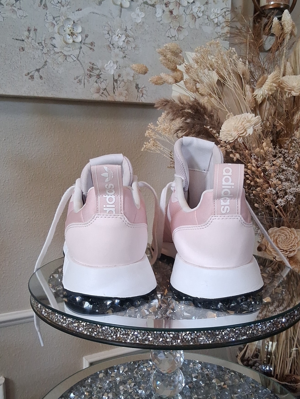 Women's Adidas Original Pink And White Running Shoes Sneakers Size 7 - Picture 7 of 16